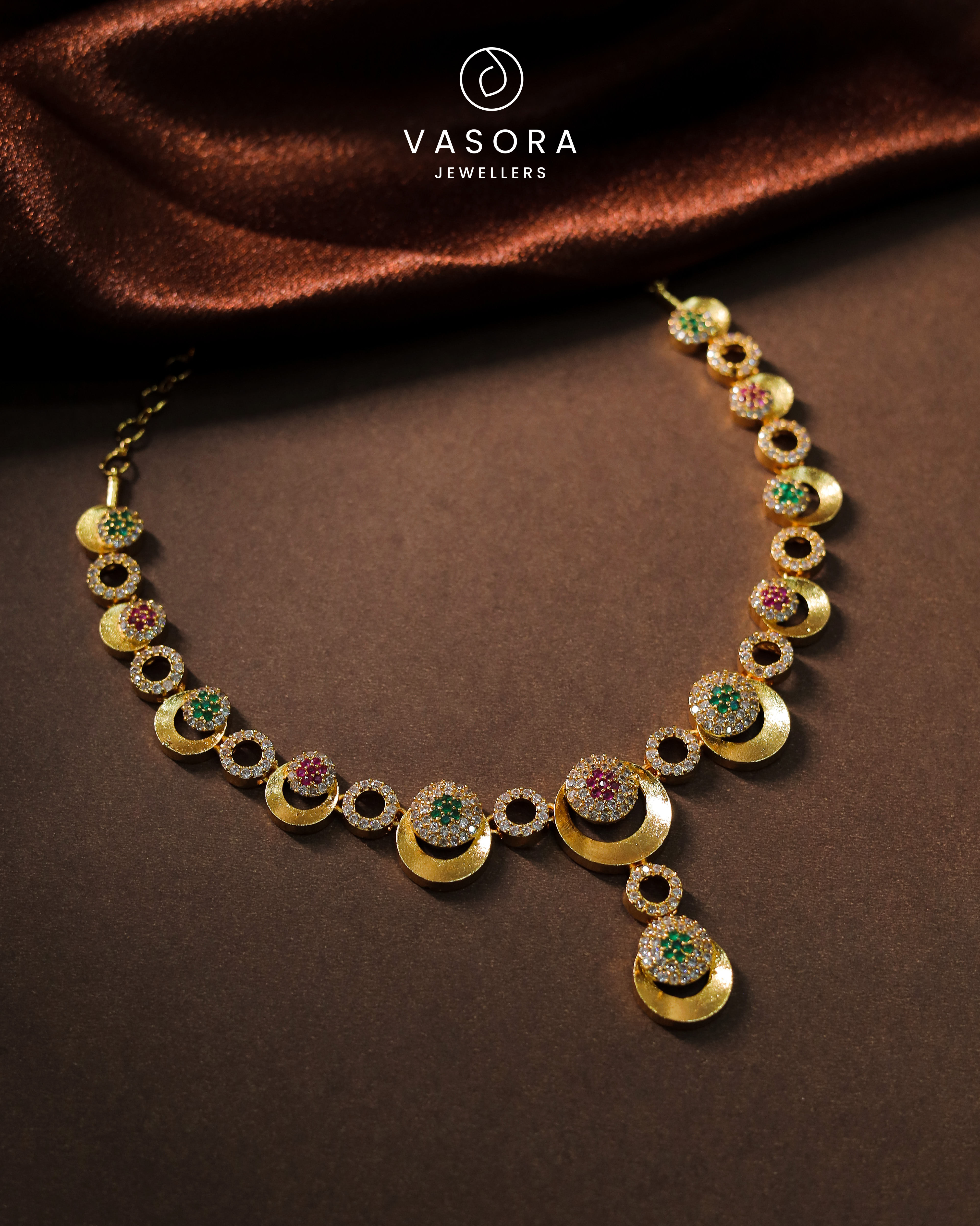 Party wear gold plated necklace sets