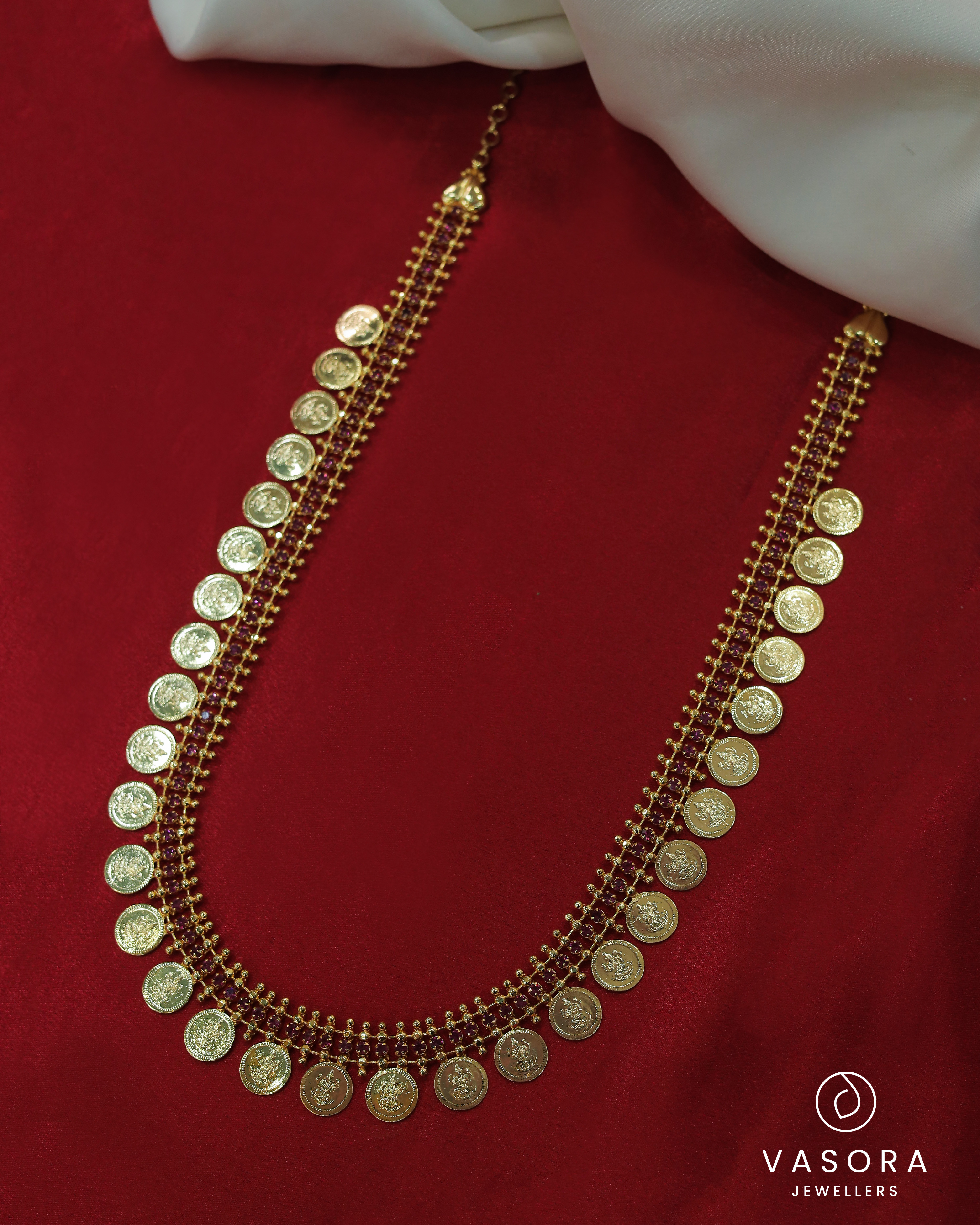 Traditional Kasu Mala Gold plated Necklace
