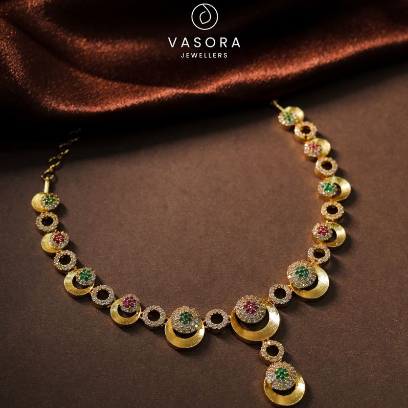 Party wear gold plated necklace sets