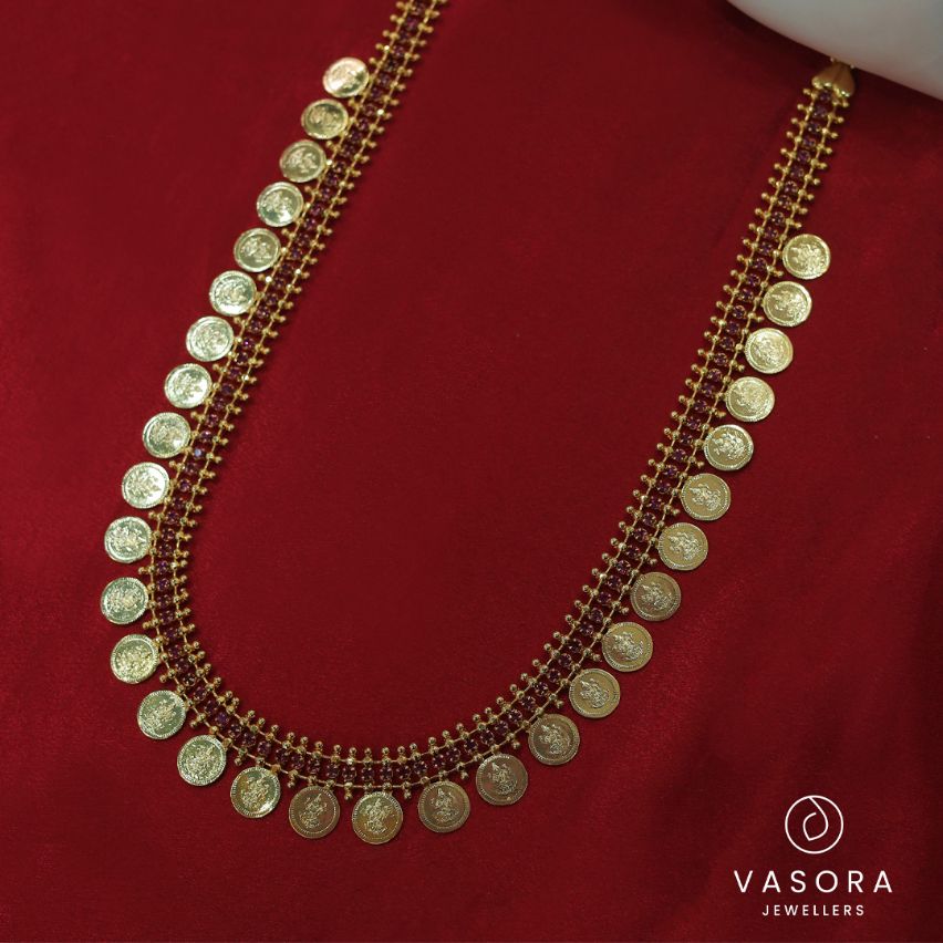 Traditional Kasu Mala Gold plated Necklace