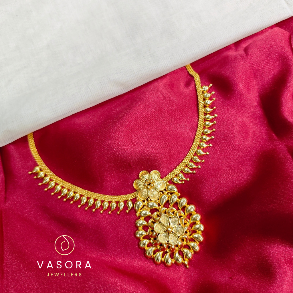 Traditional Gold Plated Mango Necklace Without Stones