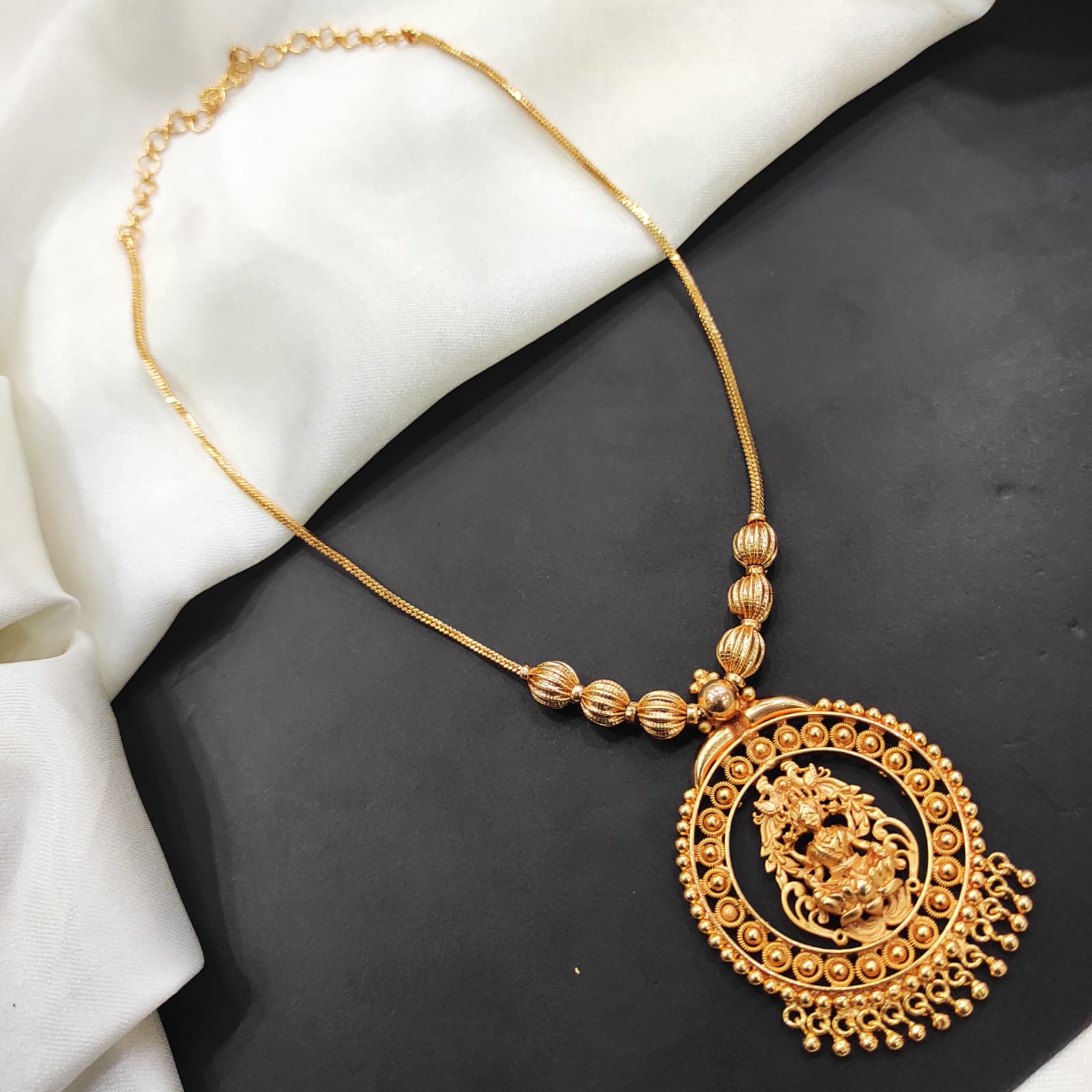 Gold plated code laksnmi necklace 