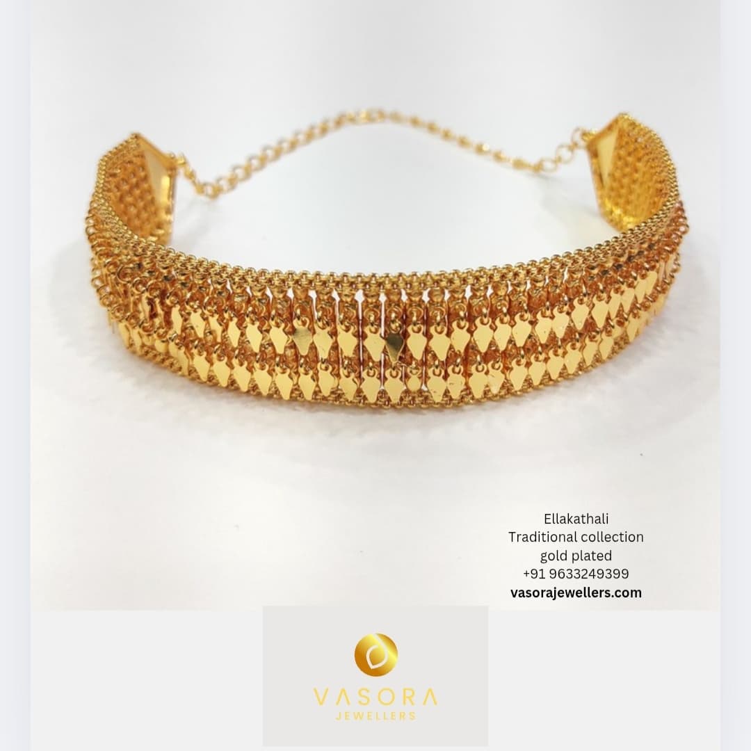 Gold plated 2line elakkathali 