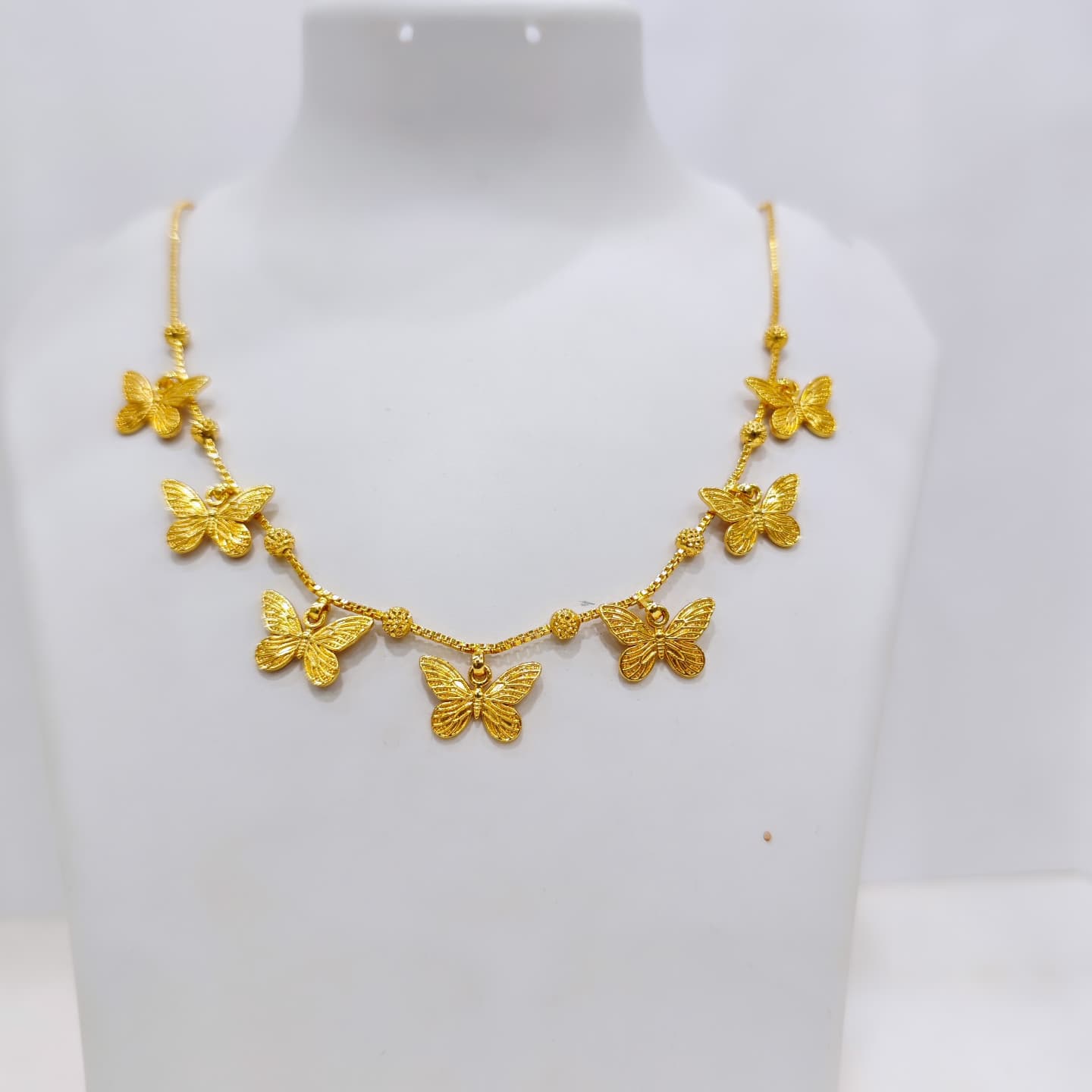 Gold-Plated Butterfly Charm Necklace