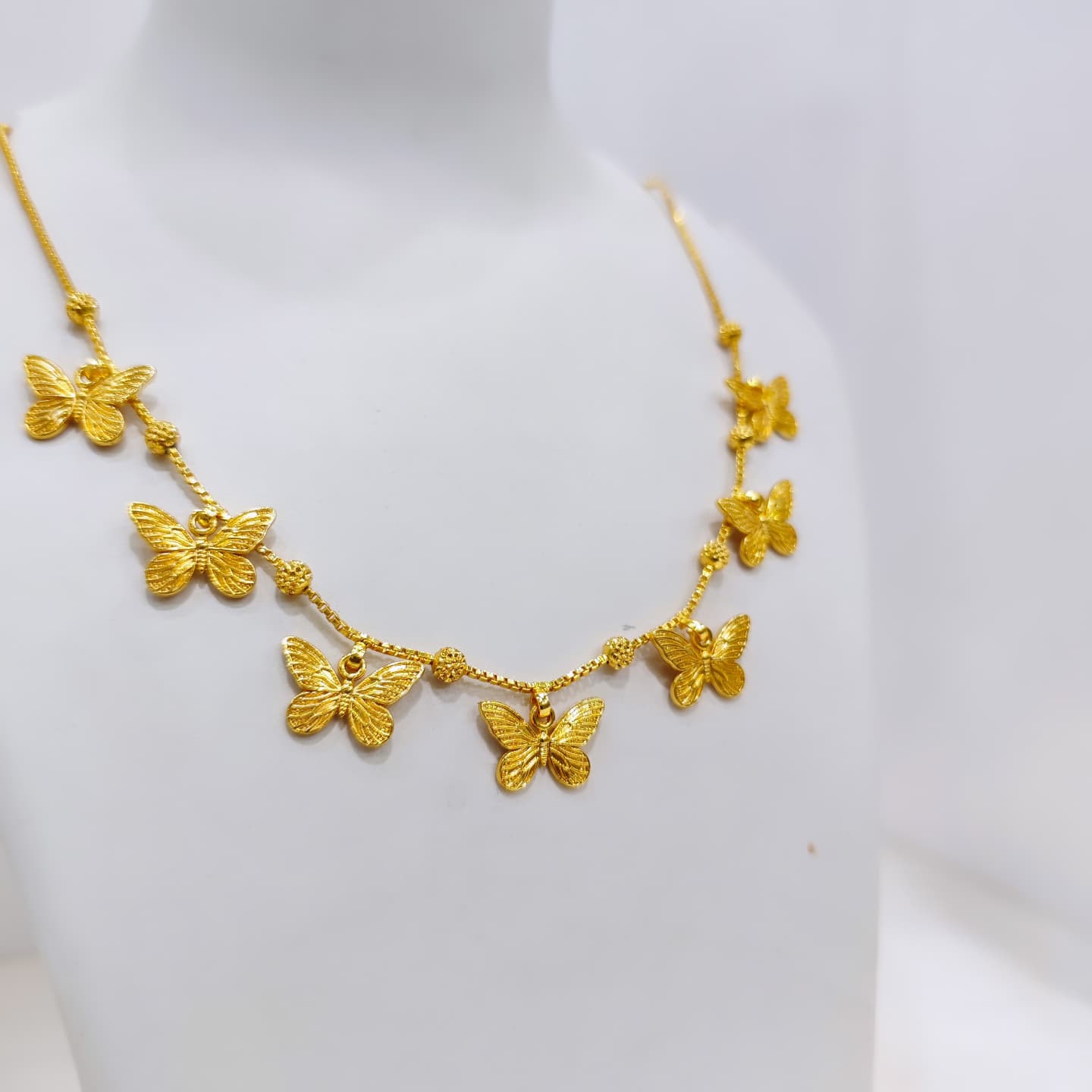 Gold-Plated Butterfly Charm Necklace