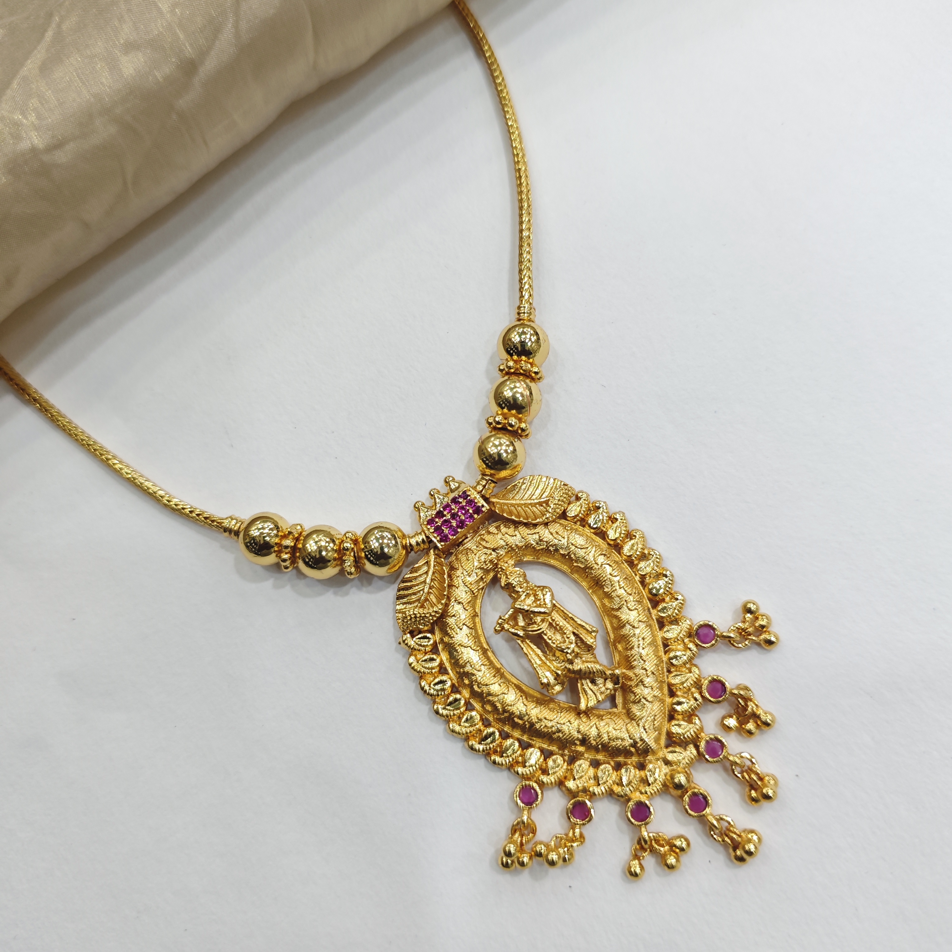 Krishna manga Temple Pendant Necklace