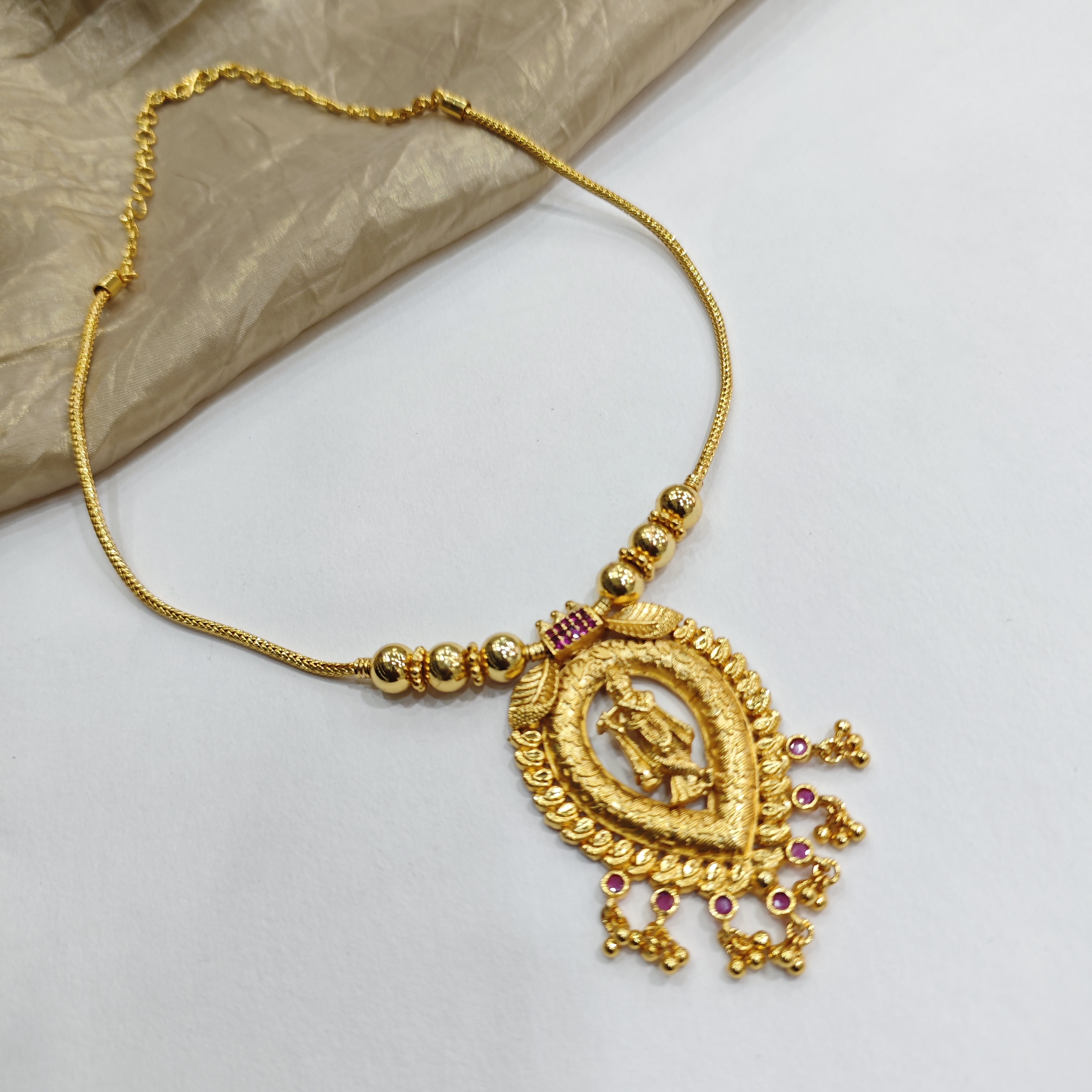 Krishna manga Temple Pendant Necklace