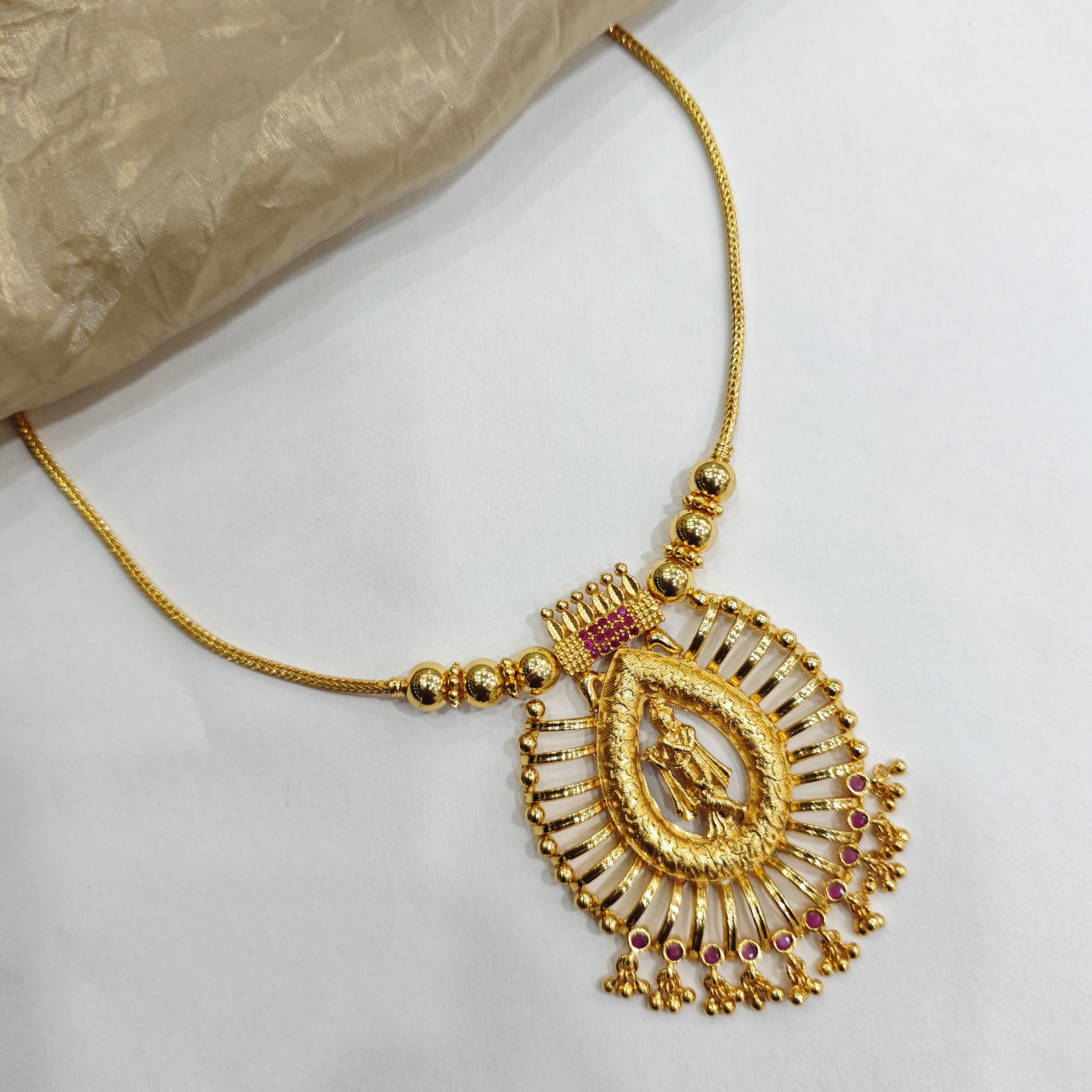 Krishna Temple Pendant Necklace