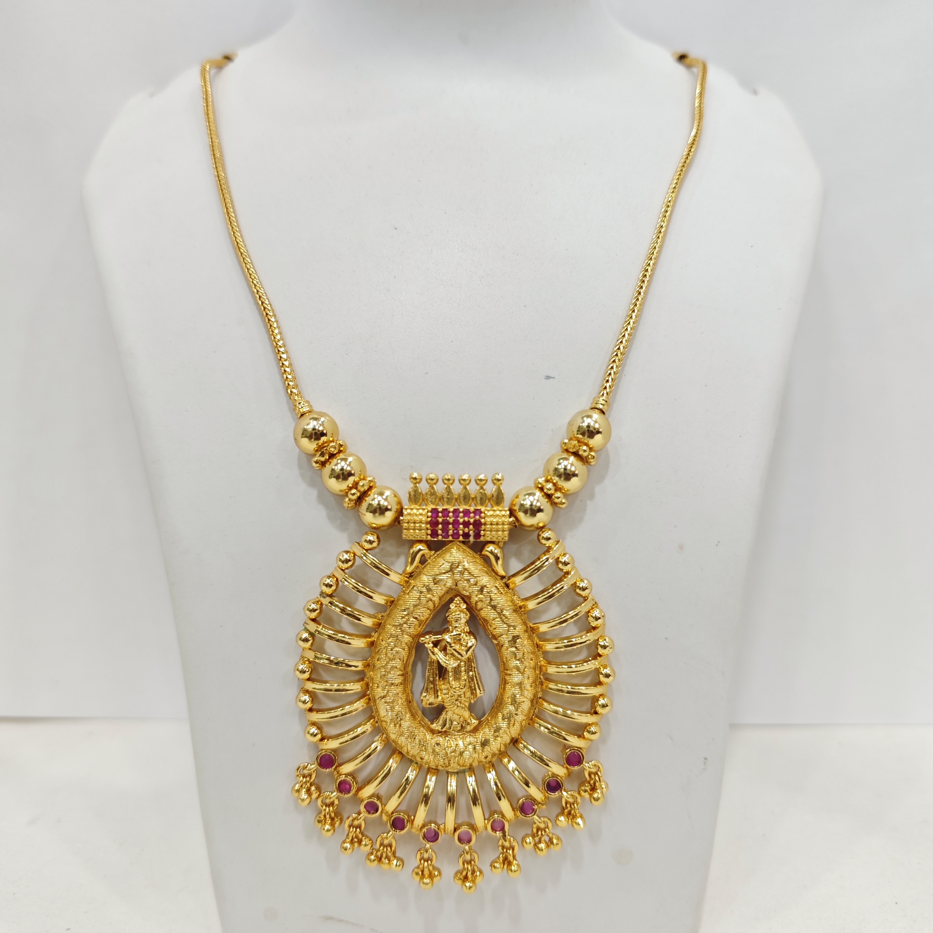 Krishna Temple Pendant Necklace