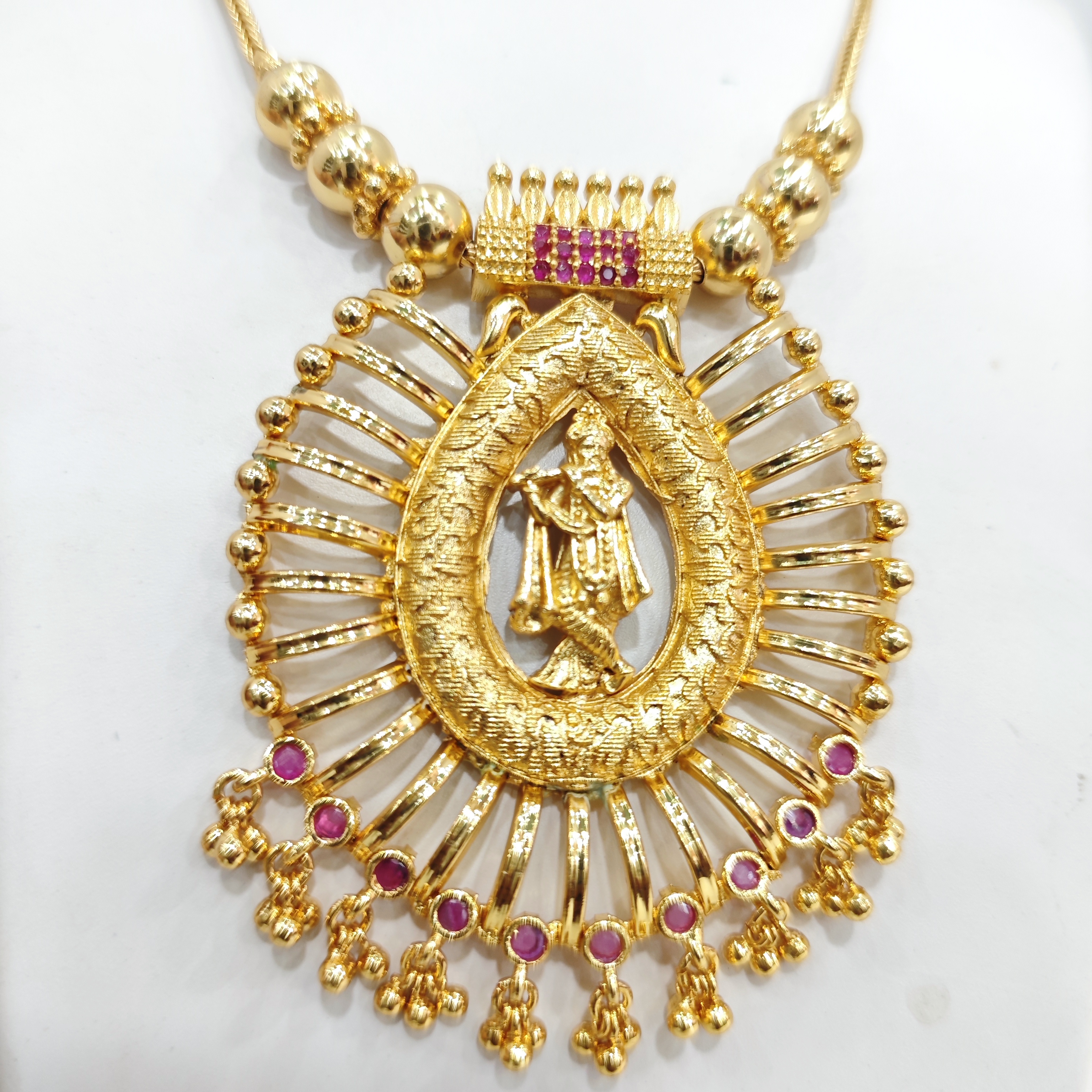 Krishna Temple Pendant Necklace