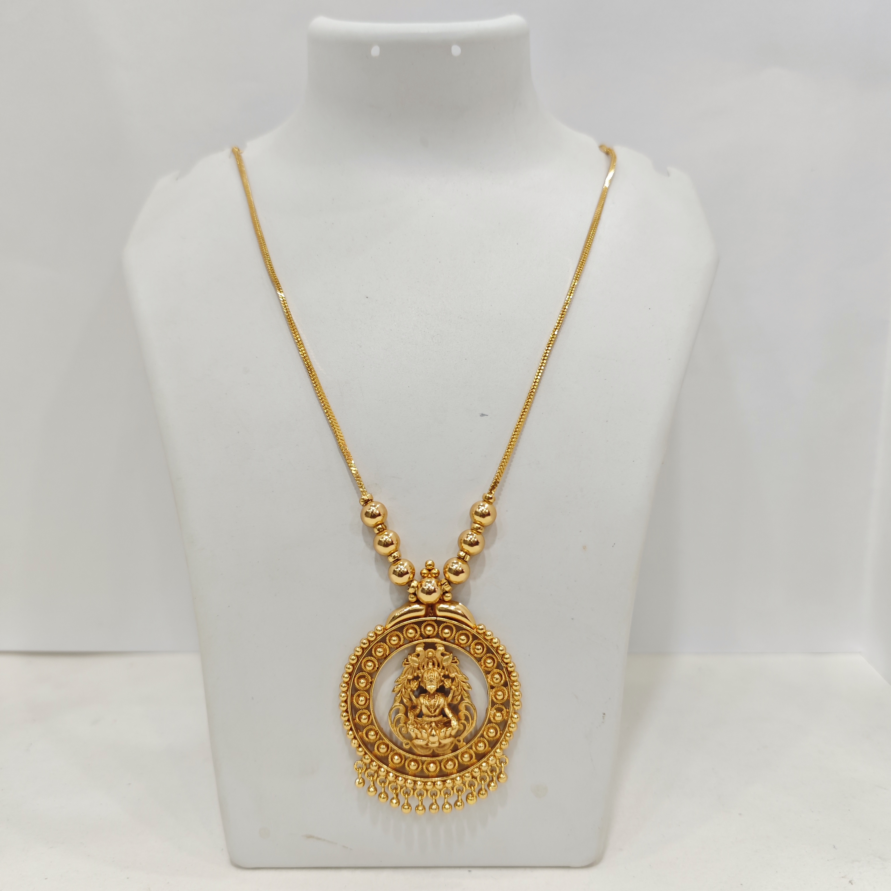 Temple Lakshmi Pendant code Necklace