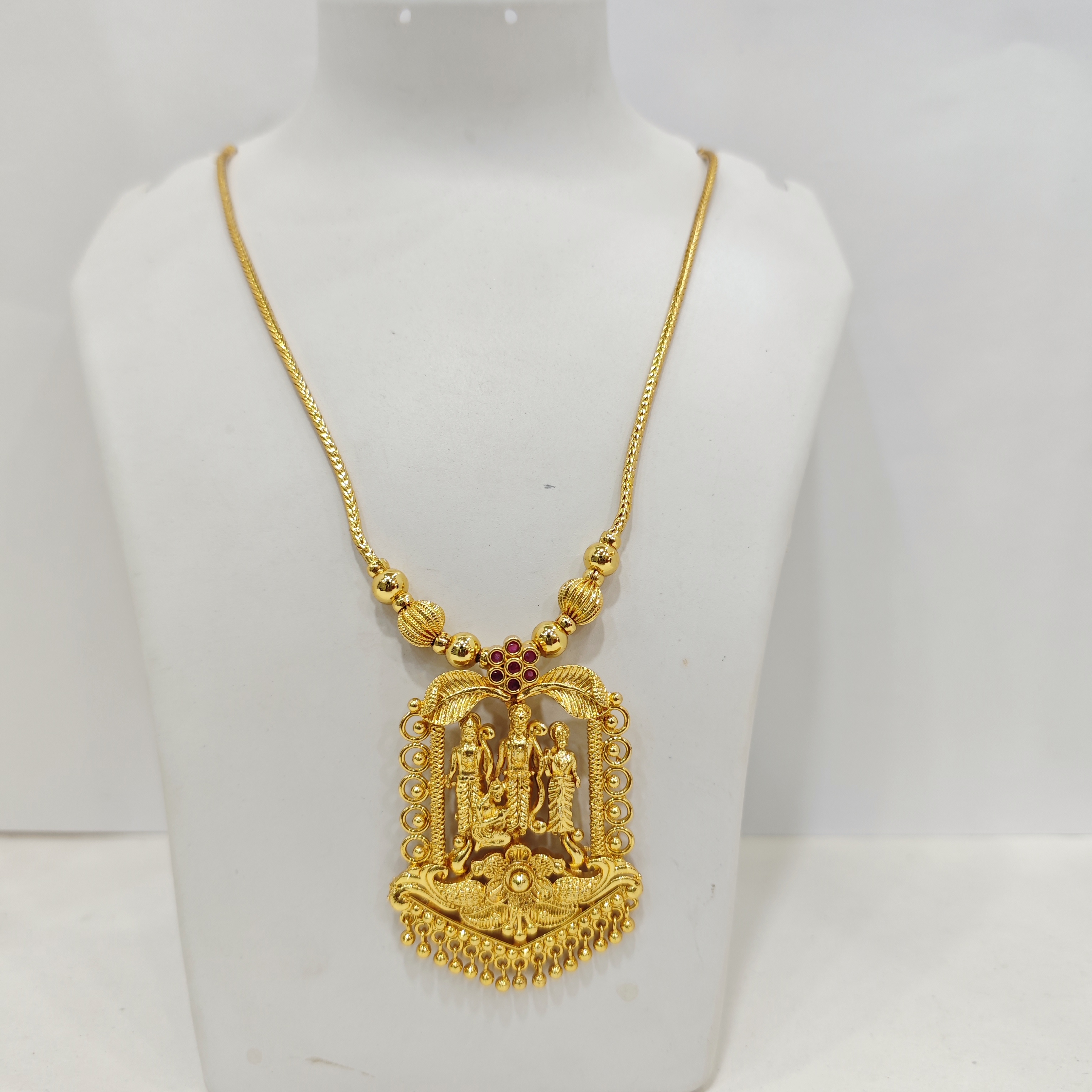 Ram Darbar Temple Pendant Necklace