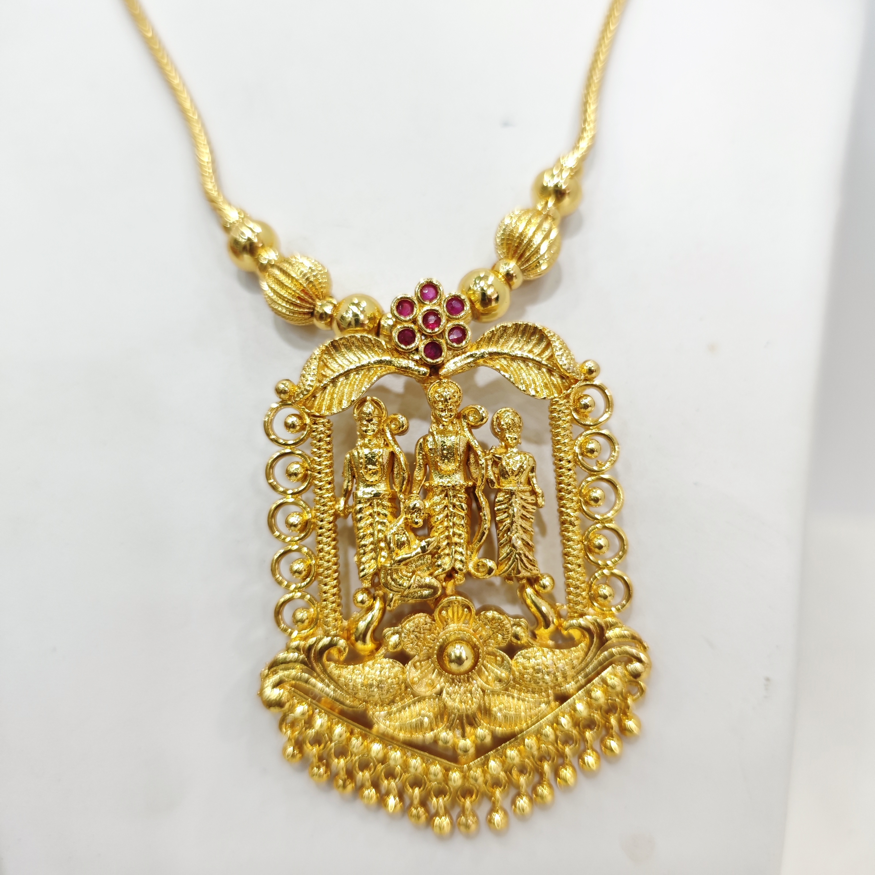 Ram Darbar Temple Pendant Necklace