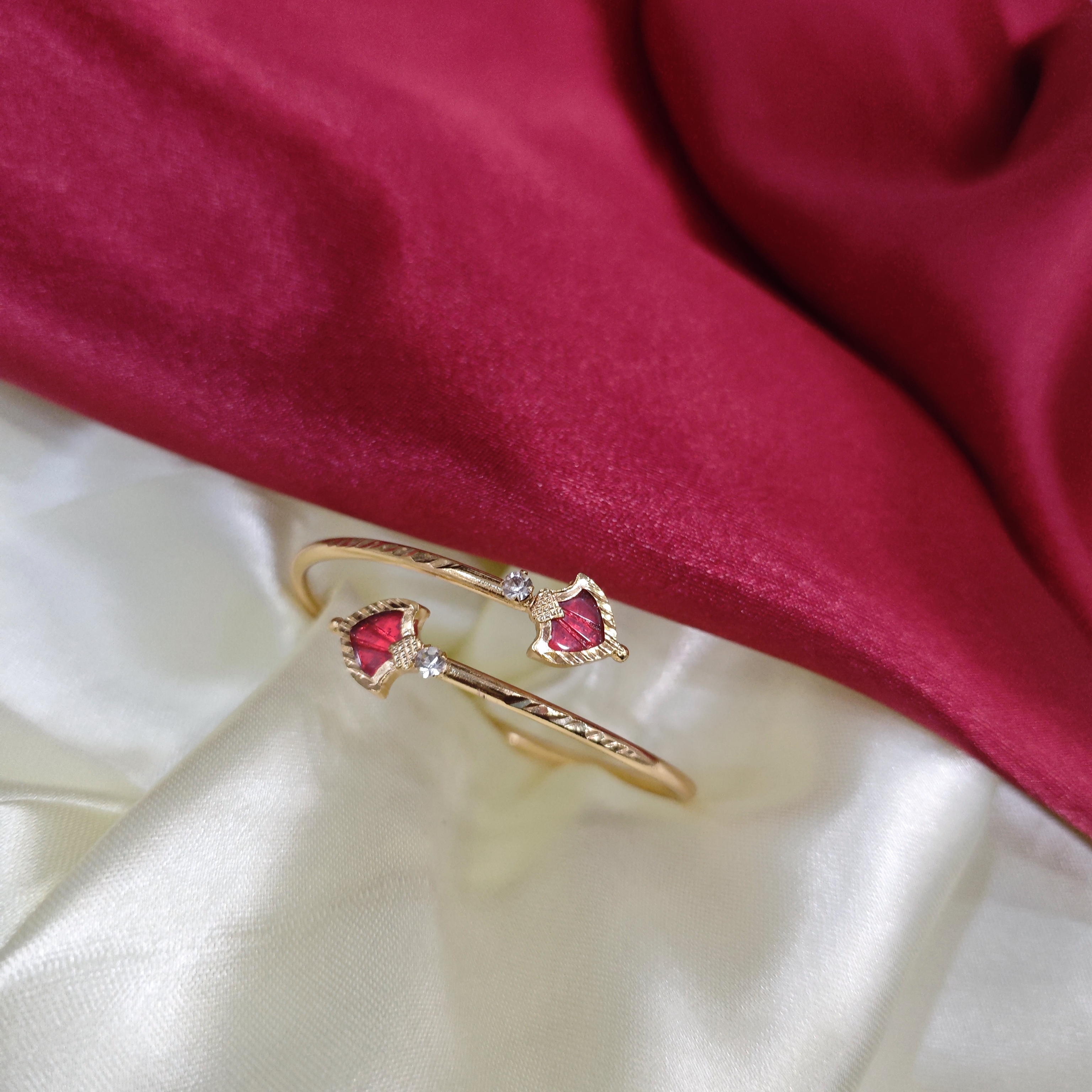 Gold Plated Adjustable palakka  redBangle