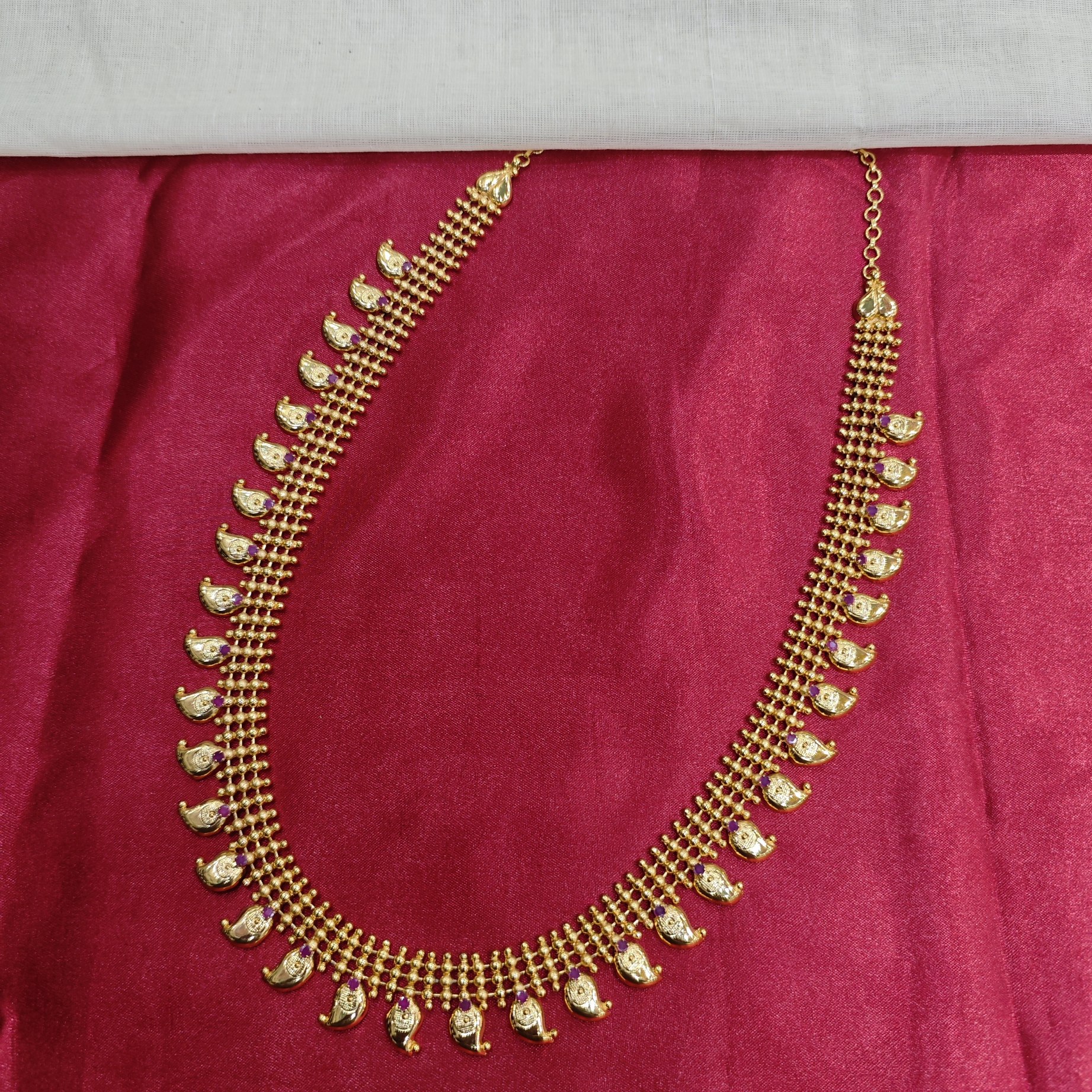 Gold plated design mango long haram(VSH05)