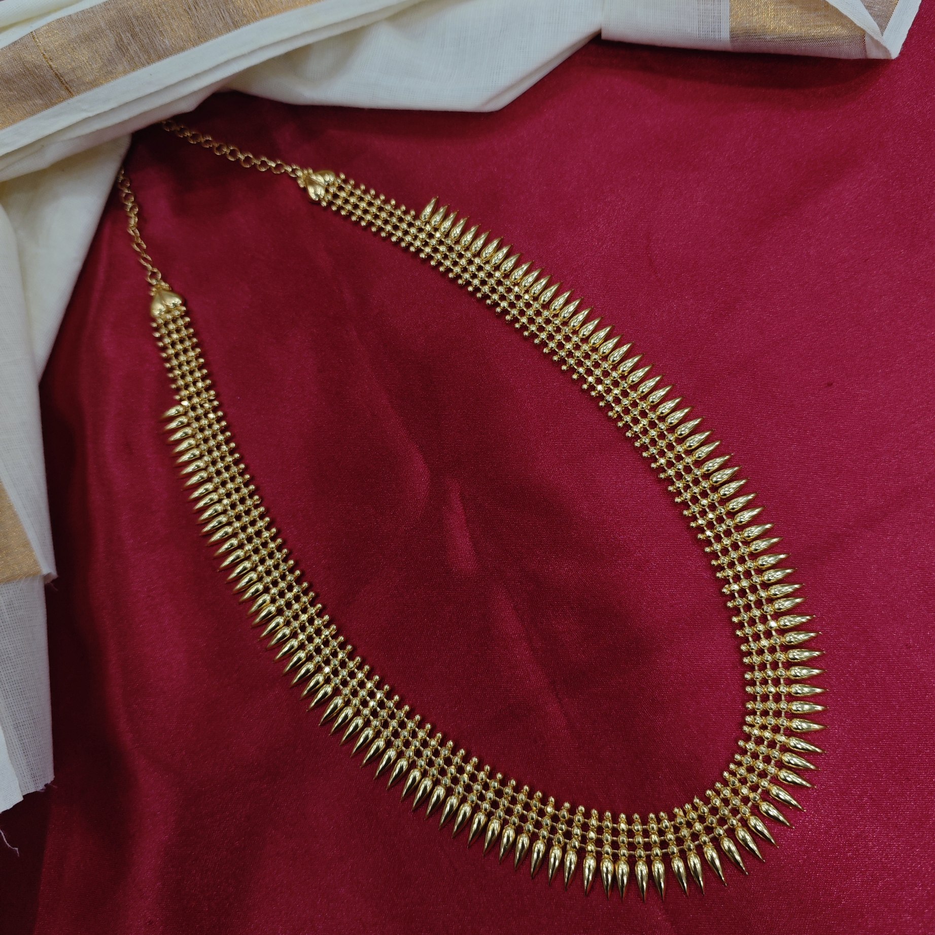 Gold Plated plain Mullamottu Haram (VSH011)