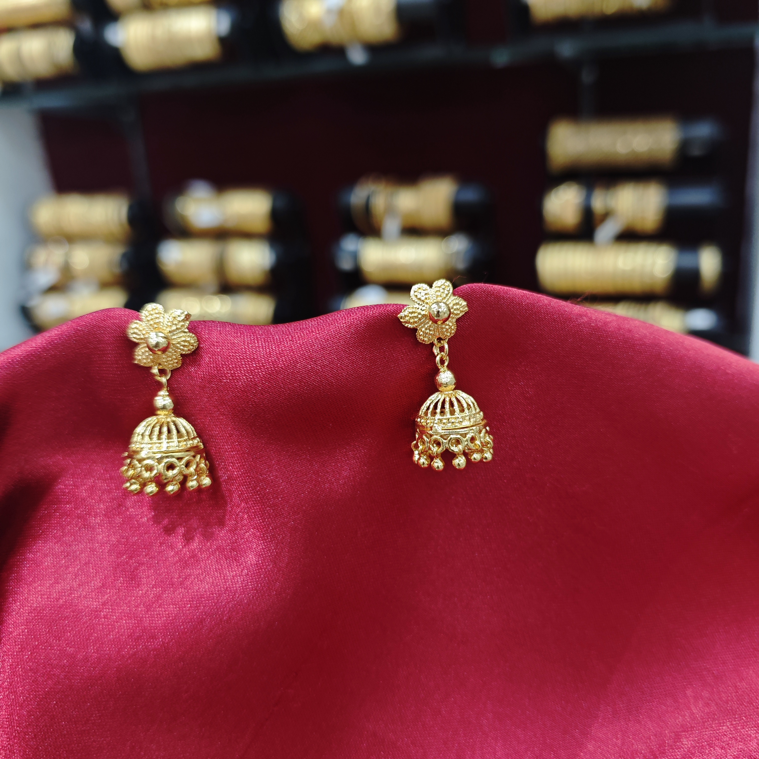 Gold plated plain small net jimukka 