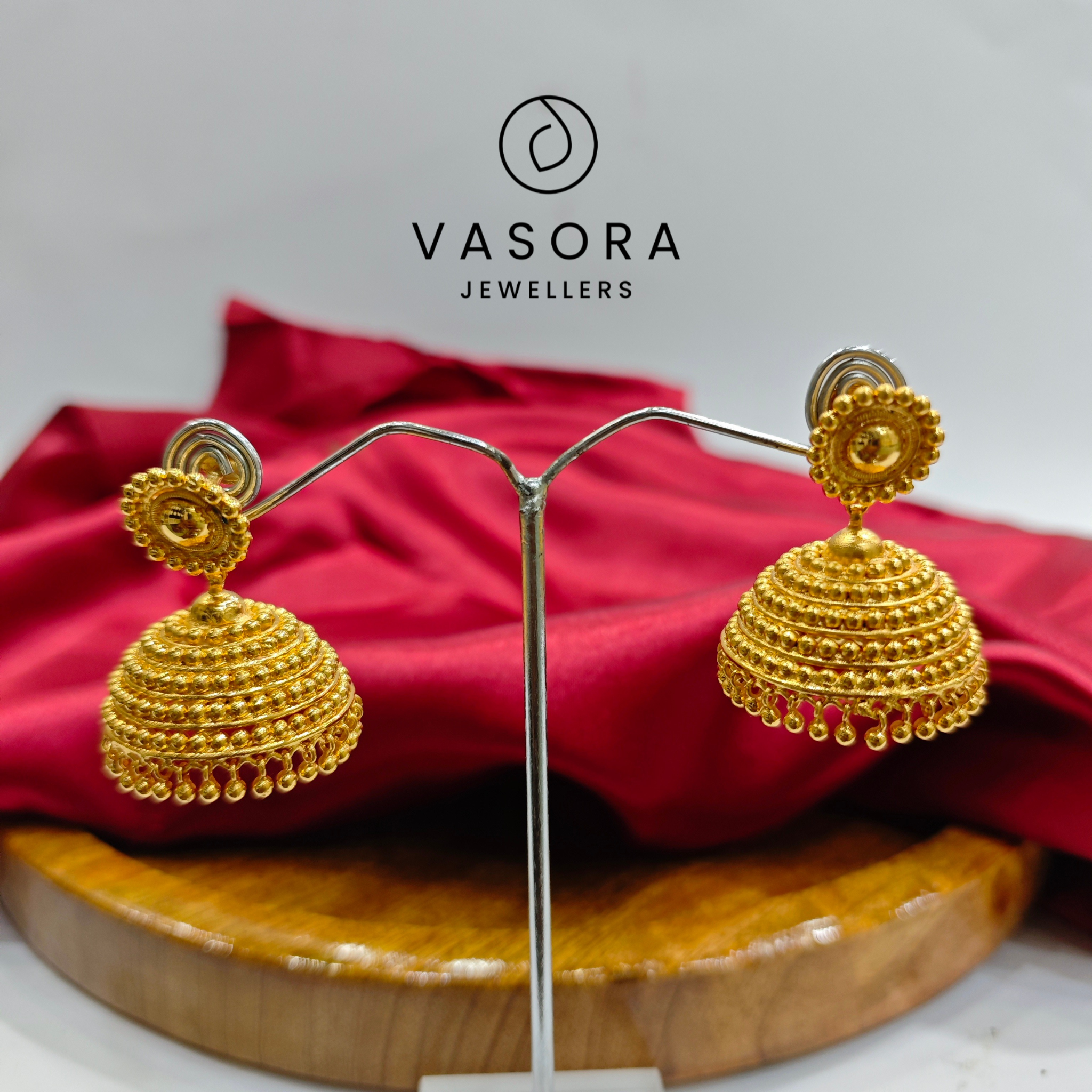 Vasora Traditional  small beeds bigJhumka Earrings