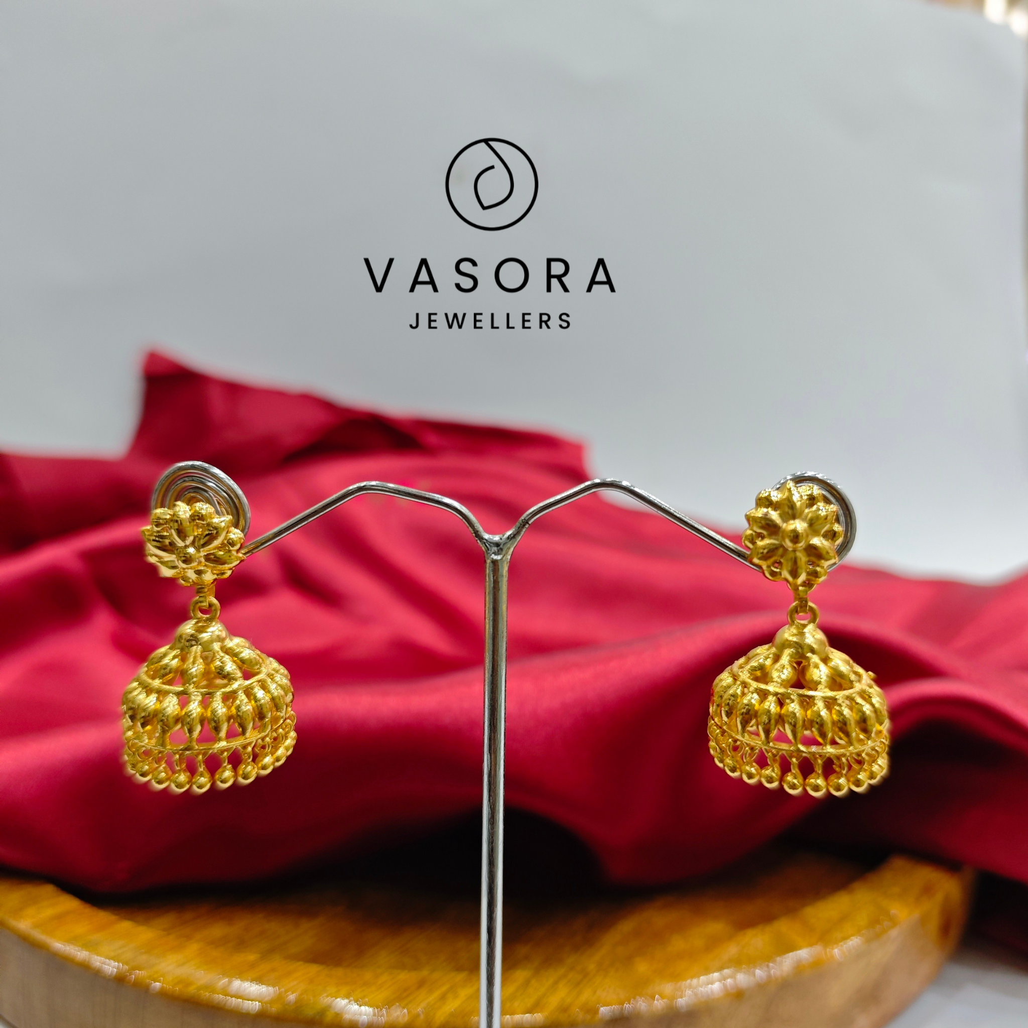 Vasora Traditional nellu small Jhumka Earrings